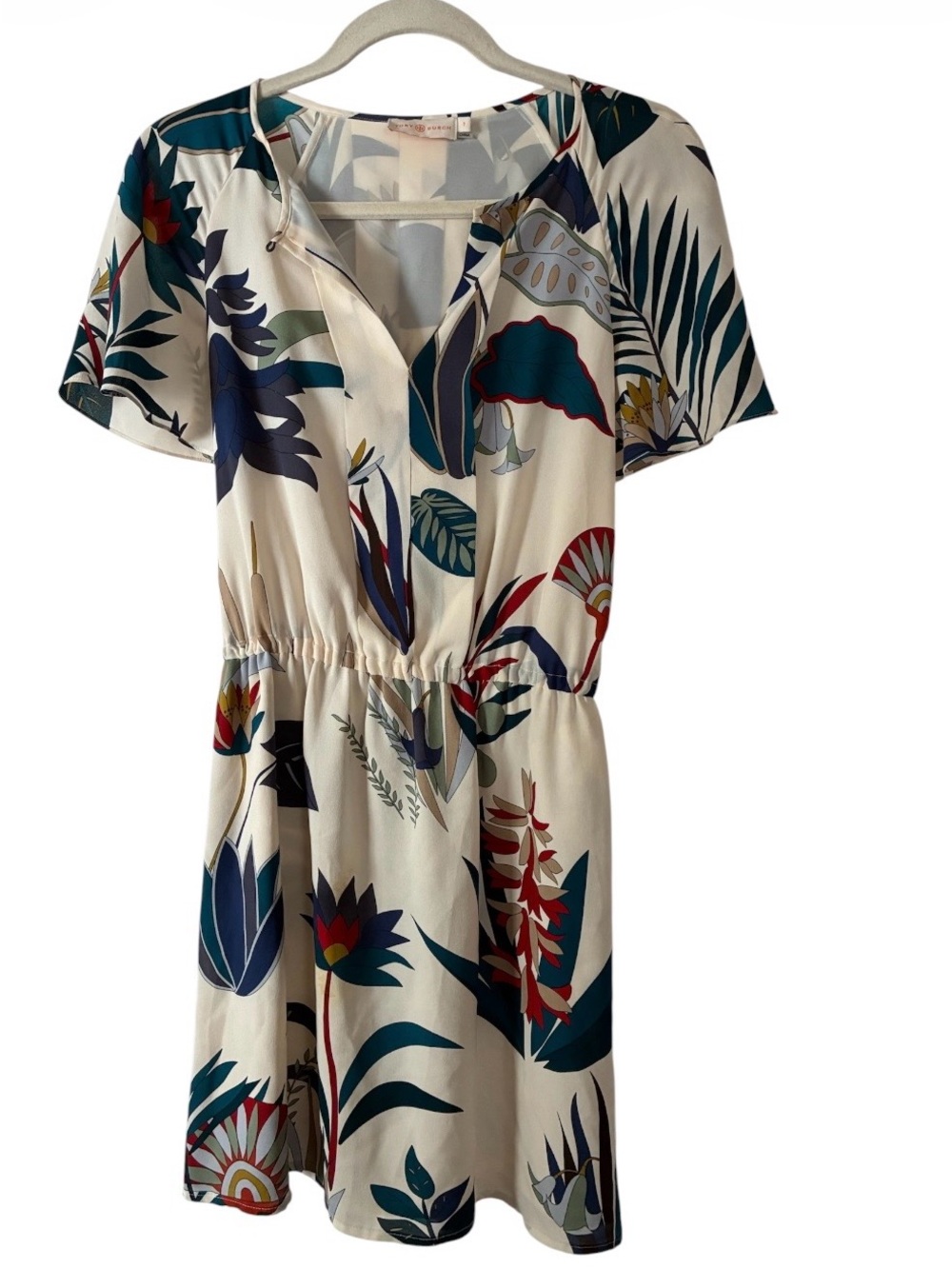 Tory Burch Summer Flower Pattern‎ Silk Dress Sz 0